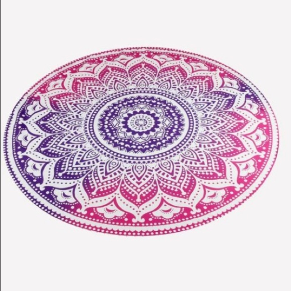 Round Mandala Beach Throw